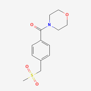 molecular formula C13H17NO4S B7852744 4-[4-(Methanesulfonylmethyl)benzoyl]morpholine 
