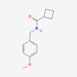 molecular formula C13H17NO2 B7852749 N-[(4-methoxyphenyl)methyl]cyclobutanecarboxamide 