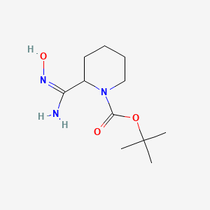 molecular formula C11H21N3O3 B7852768 tert-butyl 2-[(E)-N'-hydroxycarbamimidoyl]piperidine-1-carboxylate 