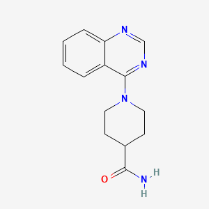 molecular formula C14H16N4O B7852783 1-(喹唑啉-4-基)哌啶-4-甲酰胺 