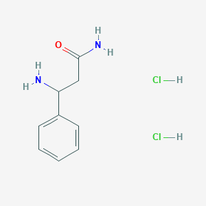 molecular formula C9H14Cl2N2O B7852796 3-Amino-3-phenylpropanamide dihydrochloride 