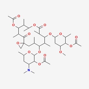 molecular formula C41H67NO15 B7852826 [6-[3-acetyloxy-4-(dimethylamino)-6-methyloxan-2-yl]oxy-8-(5-acetyloxy-4-methoxy-6-methyloxan-2-yl)oxy-5,7,9,12,13,15-hexamethyl-10,16-dioxo-1,11-dioxaspiro[2.13]hexadecan-14-yl] acetate 