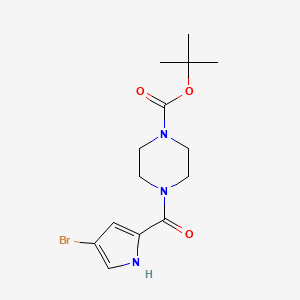 molecular formula C14H20BrN3O3 B7852841 tert-butyl 4-(4-bromo-1H-pyrrole-2-carbonyl)piperazine-1-carboxylate 