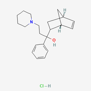 molecular formula C21H30ClNO B7852865 1-[(1R,4R)-2-bicyclo[2.2.1]hept-5-enyl]-1-phenyl-3-piperidin-1-ylpropan-1-ol;hydrochloride 