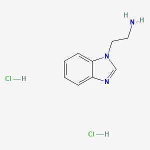 molecular formula C9H13Cl2N3 B7852997 2-(1H-1,3-benzodiazol-1-yl)ethan-1-amine dihydrochloride 