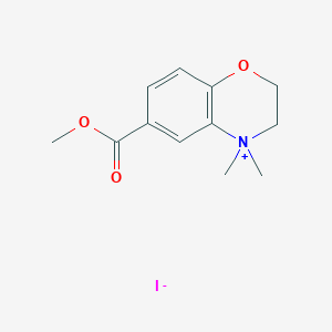 molecular formula C12H16INO3 B7853052 6-(methoxycarbonyl)-4,4-dimethyl-3,4-dihydro-2H-1,4-benzoxazin-4-ium iodide 