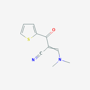 molecular formula C10H10N2OS B7853064 alpha-[(Dimethylamino)methylene]-beta-oxo-2-thiophenepropanenitrile 