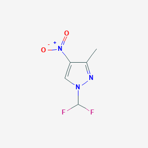 molecular formula C5H5F2N3O2 B7853093 1-(Difluoromethyl)-3-methyl-4-nitro-1H-pyrazole 