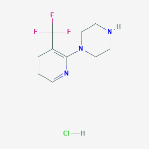 molecular formula C10H13ClF3N3 B7853121 1-[3-(Trifluoromethyl)pyridin-2-yl]piperazine hydrochloride 