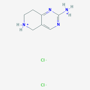 molecular formula C7H12Cl2N4 B7853172 5,6,7,8-tetrahydropyrido[4,3-d]pyrimidin-6-ium-2-ylazanium;dichloride 