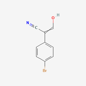 molecular formula C9H6BrNO B7853191 2-(4-Bromophenyl)-3-hydroxyprop-2-enenitrile 