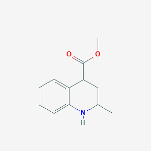 molecular formula C12H15NO2 B7853297 Methyl 2-methyl-1,2,3,4-tetrahydroquinoline-4-carboxylate 
