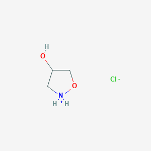molecular formula C3H8ClNO2 B7853364 1,2-Oxazolidin-2-ium-4-ol;chloride 