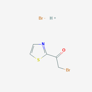 molecular formula C5H5Br2NOS B7853384 2-Bromo-1-(1,3-thiazol-2-yl)ethanone;hydron;bromide 