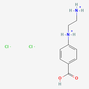 molecular formula C9H14Cl2N2O2 B7853397 2-Azaniumylethyl-(4-carboxyphenyl)azanium;dichloride 