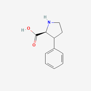 molecular formula C11H13NO2 B7853421 3-苯基-L-脯氨酸 