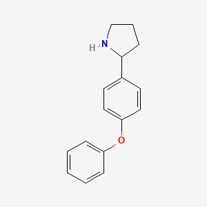 molecular formula C16H17NO B7853432 2-(4-Phenoxyphenyl)pyrrolidine CAS No. 68548-73-2