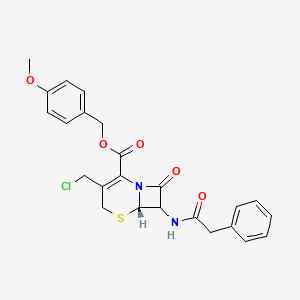 molecular formula C24H23ClN2O5S B7853471 (6S)-4-Methoxybenzyl 3-(chloromethyl)-8-oxo-7-(2-phenylacetamido)-5-thia-1-azabicyclo[4.2.0]oct-2-ene-2-carboxylate 