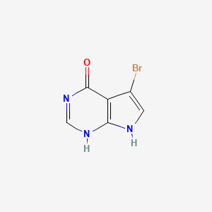 molecular formula C6H4BrN3O B7853502 5-bromo-1,7-dihydropyrrolo[2,3-d]pyrimidin-4-one 