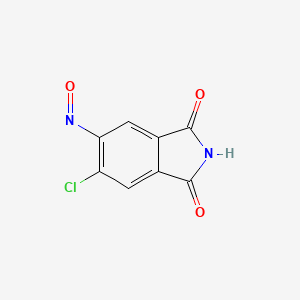 molecular formula C8H3ClN2O3 B7853516 5-Chloro-6-nitrosoisoindoline-1,3-dione 