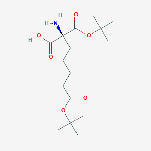 molecular formula C16H29NO6 B7853544 (S)-2-Amino-7-tert-butoxy-2-(tert-butoxycarbonyl)-7-oxoheptanoic acid 