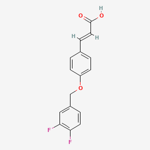 molecular formula C16H12F2O3 B7853558 3-{4-[(3,4-Difluorobenzyl)oxy]phenyl}acrylic acid 