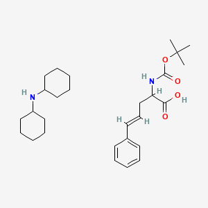 molecular formula C28H44N2O4 B7853629 (4E)-2-{[(tert-butoxy)carbonyl]amino}-5-phenylpent-4-enoic acid; N-cyclohexylcyclohexanamine 