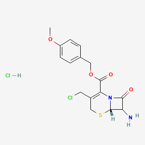 (4-methoxyphenyl)methyl (6S)-7-amino-3-(chloromethyl)-8-oxo-5-thia-1-azabicyclo[4.2.0]oct-2-ene-2-carboxylate;hydrochloride