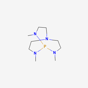 molecular formula C9H21N4P B7853744 2,8,9-Trimethyl-2,5,8,9-tetraaza-1-phosphabicyclo[3.3.3]undecane CAS No. 1432338-05-0