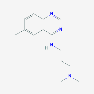 molecular formula C14H20N4 B7853900 N',N'-dimethyl-N-(6-methylquinazolin-4-yl)propane-1,3-diamine 