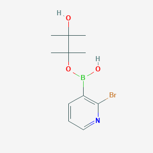 B7854051 Boronic acid, B-(2-bromo-3-pyridinyl)-, mono(2-hydroxy-1,1,2-trimethylpropyl) ester CAS No. 1310404-73-9