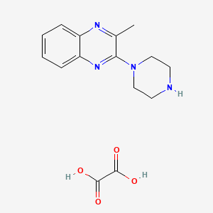 molecular formula C15H18N4O4 B7854073 2-Methyl-3-(piperazin-1-yl)quinoxaline; oxalic acid 