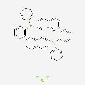 molecular formula C44H32Cl2P2Ru B7854126 Dichloro[(S)-2,2'-bis(diphenylphosphino)-1,1'-binaphthyl]ruthenium(II) 