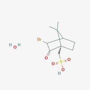 molecular formula C10H17BrO5S B7854127 ((1S)-3-Bromo-7,7-dimethyl-2-oxobicyclo[2.2.1]heptan-1-yl)methanesulfonic acid hydrate 