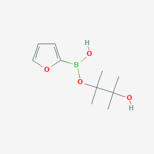molecular formula C10H17BO4 B7854168 Furan-2-yl-(3-hydroxy-2,3-dimethylbutan-2-yl)oxyborinic acid 