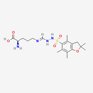(r)-2-Amino-5-(n'-((2,2,4,6,7-pentamethyl-2,3-dihydrobenzofuran-5-yl)sulfonyl)formohydrazonamido)pentanoic acid