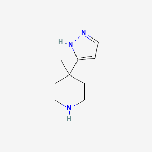 4-methyl-4-(1H-pyrazol-5-yl)piperidine