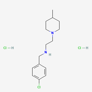 molecular formula C15H25Cl3N2 B7854226 N-(4-Chlorobenzyl)-2-(4-methylpiperidin-1-yl)ethanamine dihydrochloride 