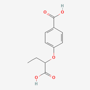 molecular formula C11H12O5 B7854232 4-(1-Carboxypropoxy)benzoic acid 