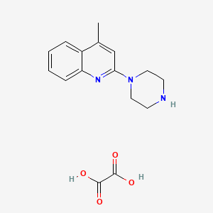 molecular formula C16H19N3O4 B7854234 4-Methyl-2-piperazin-1-ylquinoline;oxalic acid 