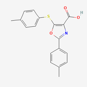 2-(4-Methylphenyl)-5-[(4-methylphenyl)sulfanyl]-1,3-oxazole-4-carboxylic acid