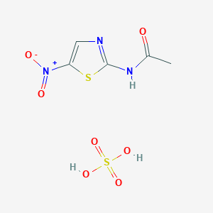 N-(5-nitro-1,3-thiazol-2-yl)acetamide;sulfuric acid