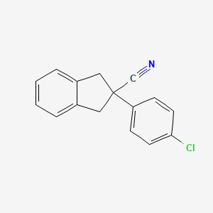 2-(4-Chlorophenyl)-2,3-dihydro-1H-indene-2-carbonitrile
