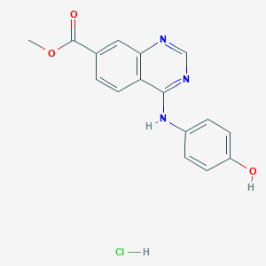 Methyl 4-(4-hydroxyanilino)quinazoline-7-carboxylate;hydrochloride