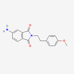 molecular formula C17H16N2O3 B7854309 5-amino-2-[2-(4-methoxyphenyl)ethyl]-2,3-dihydro-1H-isoindole-1,3-dione 