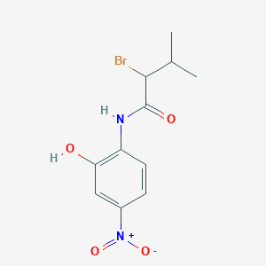 molecular formula C11H13BrN2O4 B7854319 2-bromo-N-(2-hydroxy-4-nitrophenyl)-3-methylbutanamide 