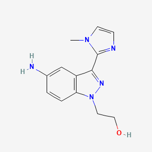 2-[5-amino-3-(1-methyl-1H-imidazol-2-yl)-1H-indazol-1-yl]ethan-1-ol