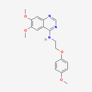 molecular formula C19H21N3O4 B7854425 6,7-dimethoxy-N-[2-(4-methoxyphenoxy)ethyl]quinazolin-4-amine 