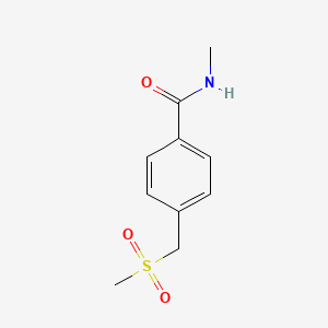 molecular formula C10H13NO3S B7854461 4-(methanesulfonylmethyl)-N-methylbenzamide 