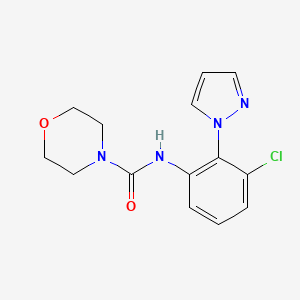 N-[3-chloro-2-(1H-pyrazol-1-yl)phenyl]morpholine-4-carboxamide